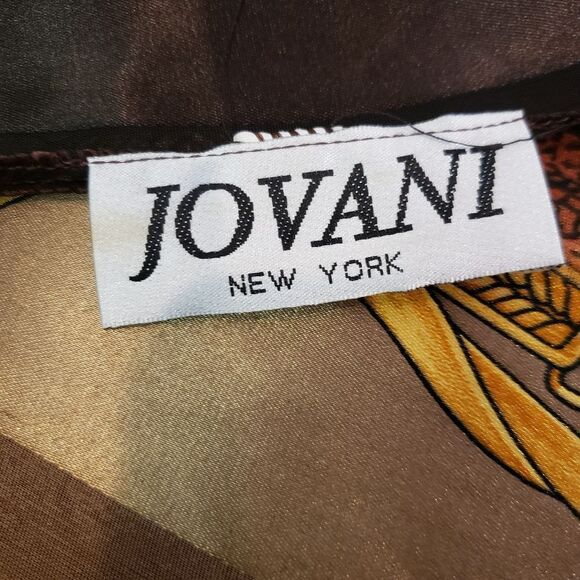 Jovani NY Oversized Brown and Gold Scarf - Picture 4 of 4